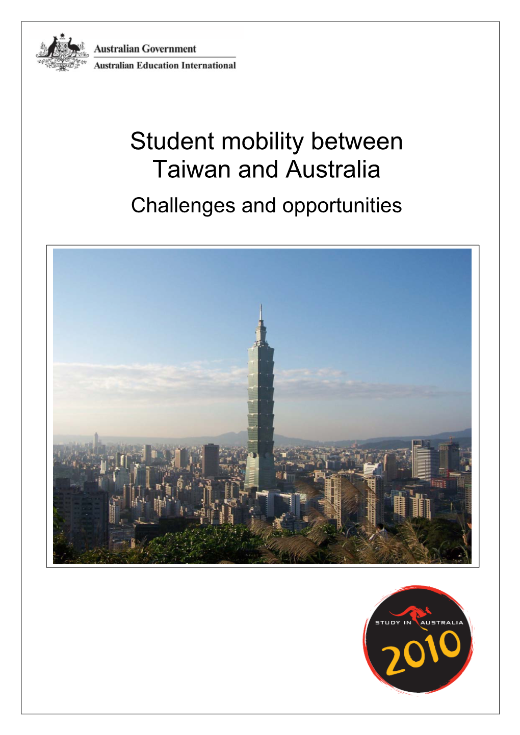 Student Mobility Between Taiwan and Australia