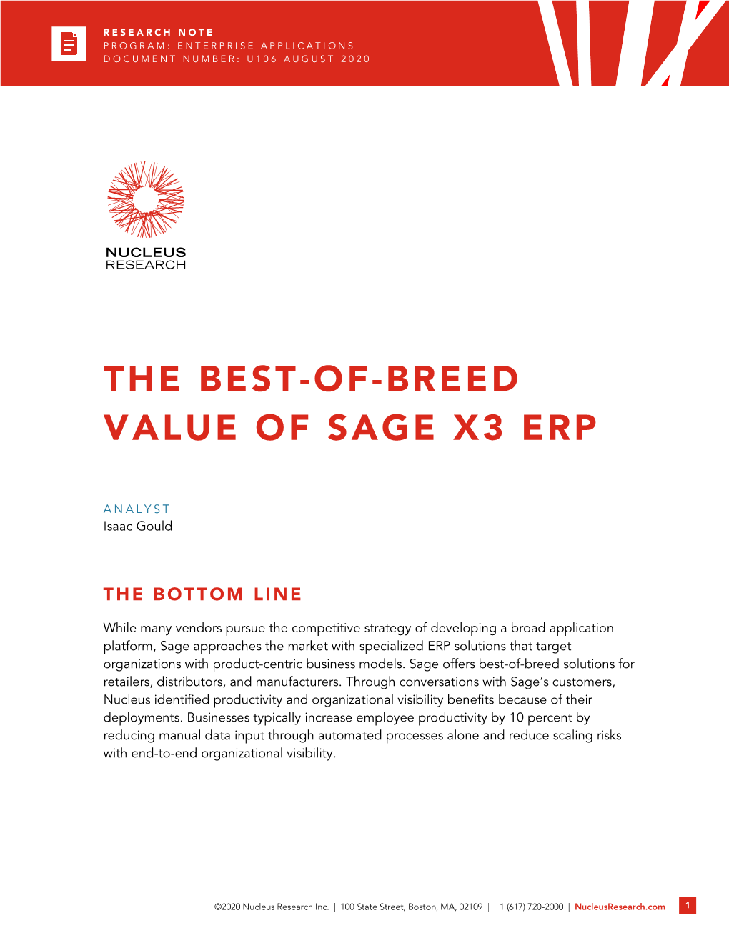 The Best-Of-Breed Value of Sage X3 Erp