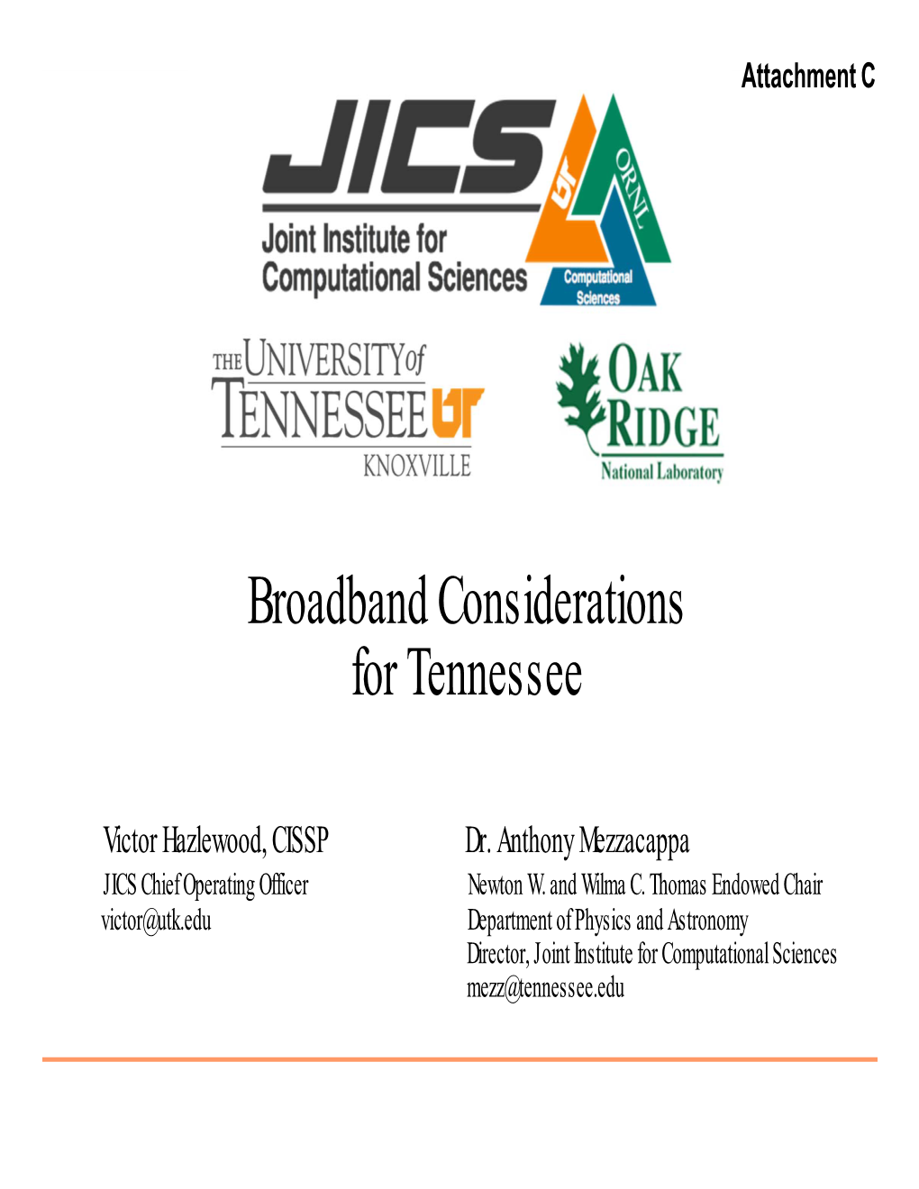 Broadband Considerations for Tennessee