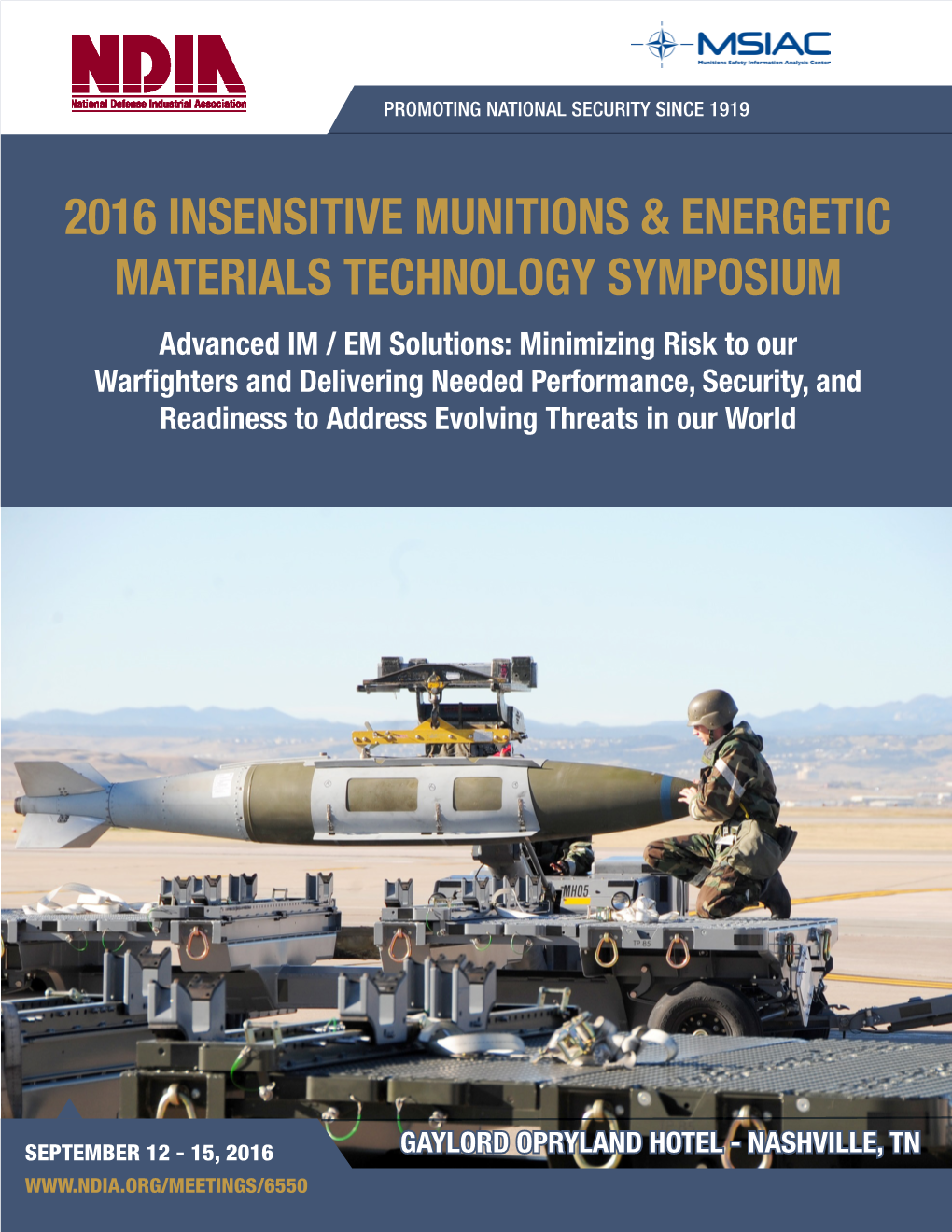 2016 Insensitive Munitions & Energetic Materials