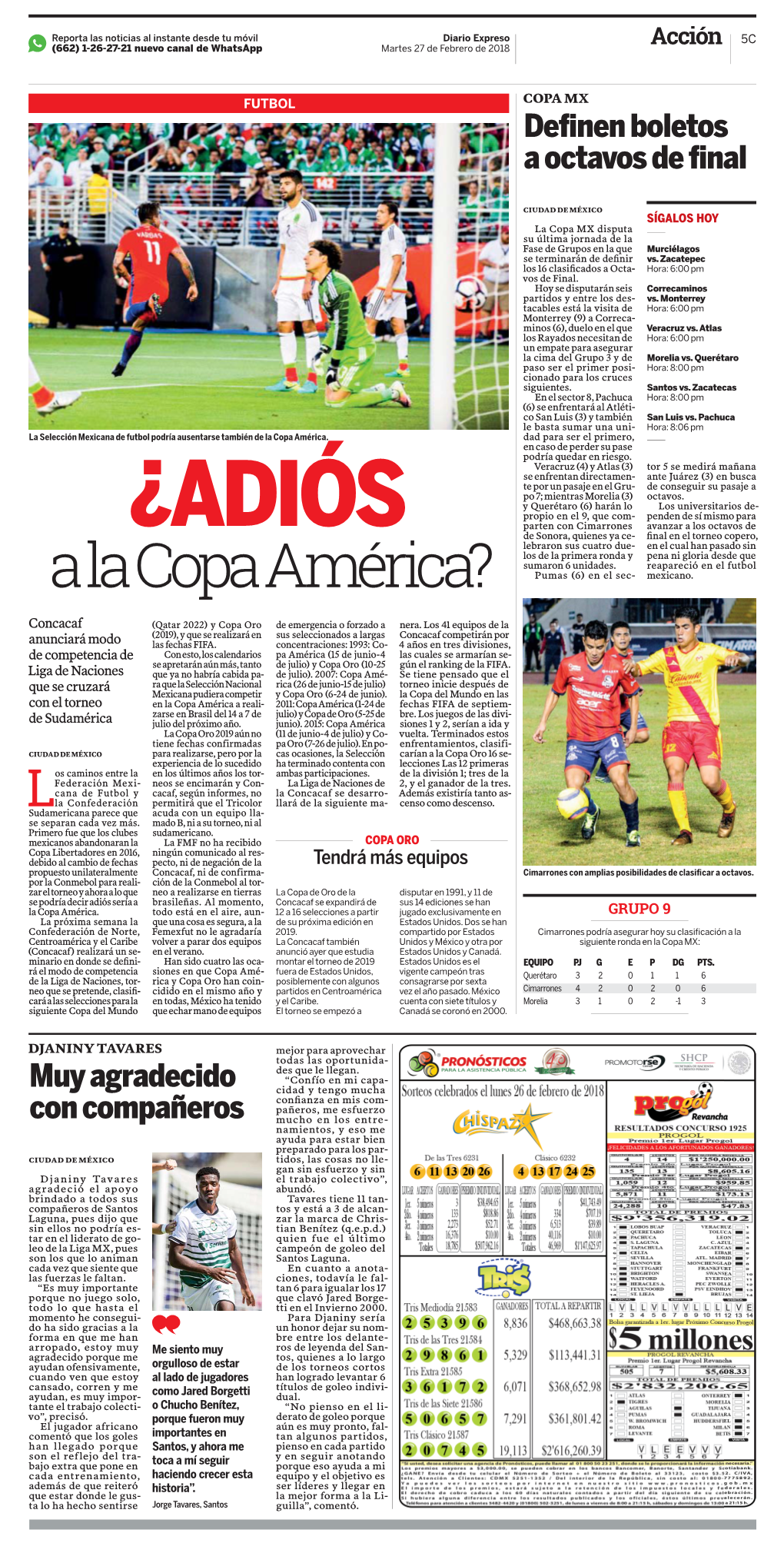 A La Copa América? Pumas (6) En El Sec- Mexicano