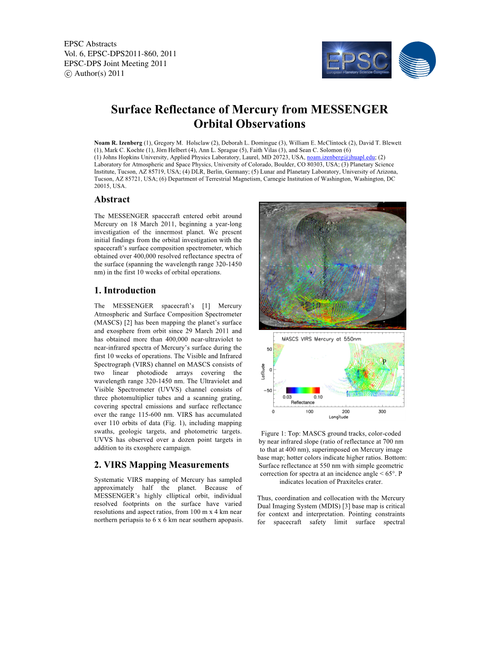 Surface Reflectance of Mercury from MESSENGER Orbital Observations