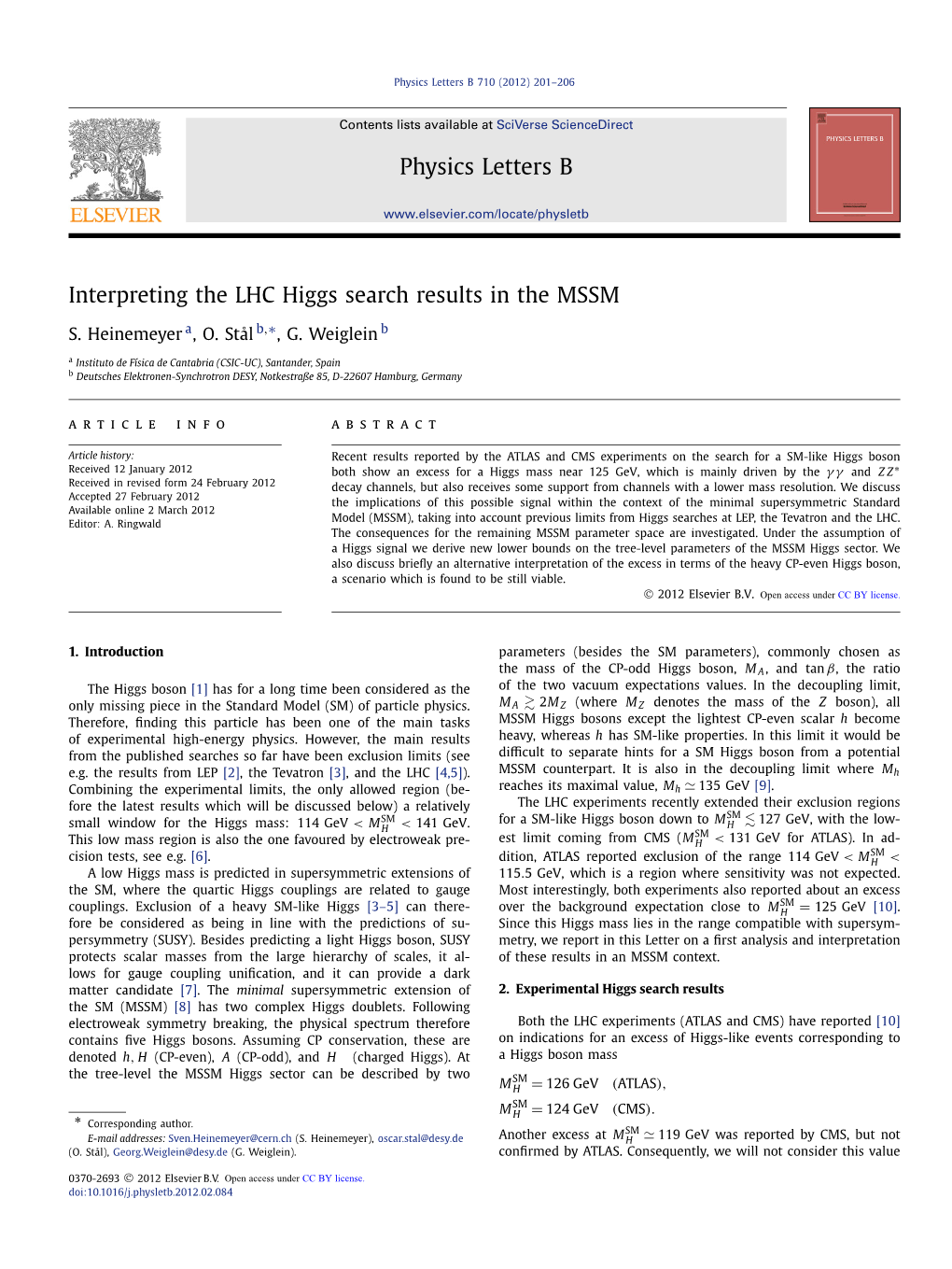 Interpreting the LHC Higgs Search Results in the MSSM ∗ S