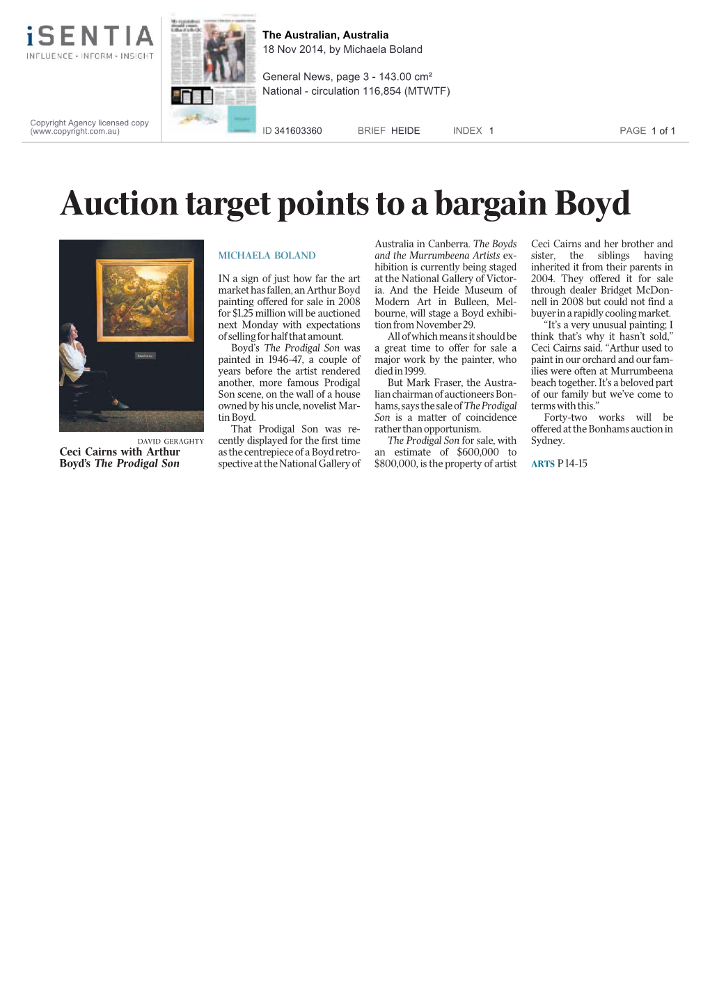 Auction Target Points to a Bargain Boyd