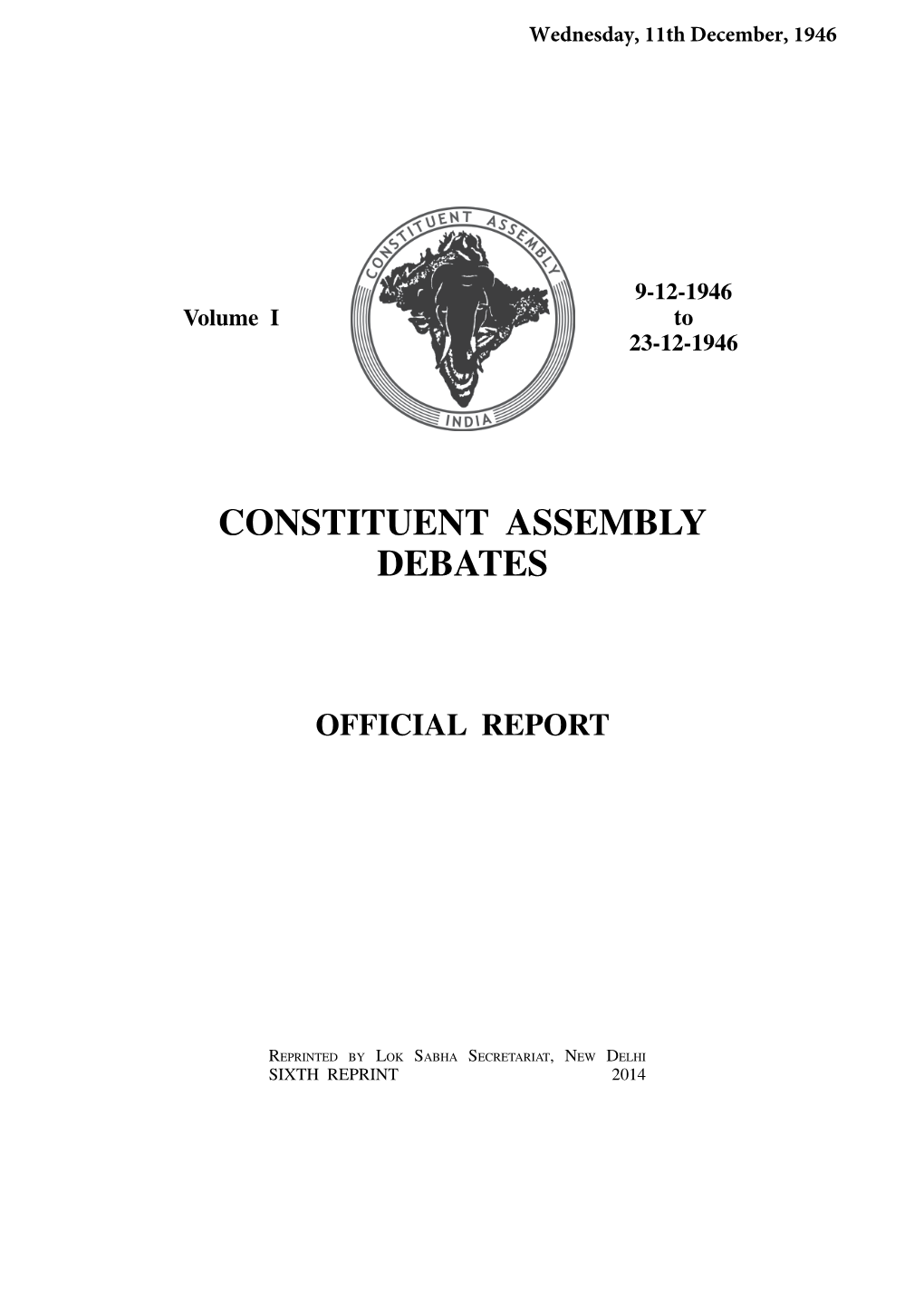 Constituent Assembly Debates