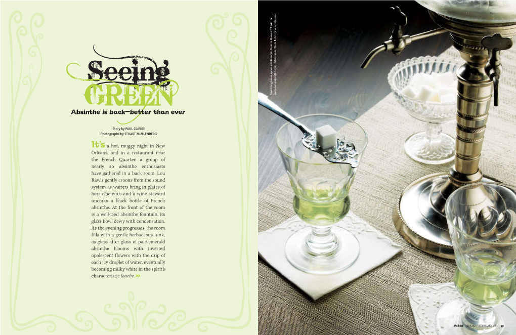 Seeing Green: Absinthe Is Back