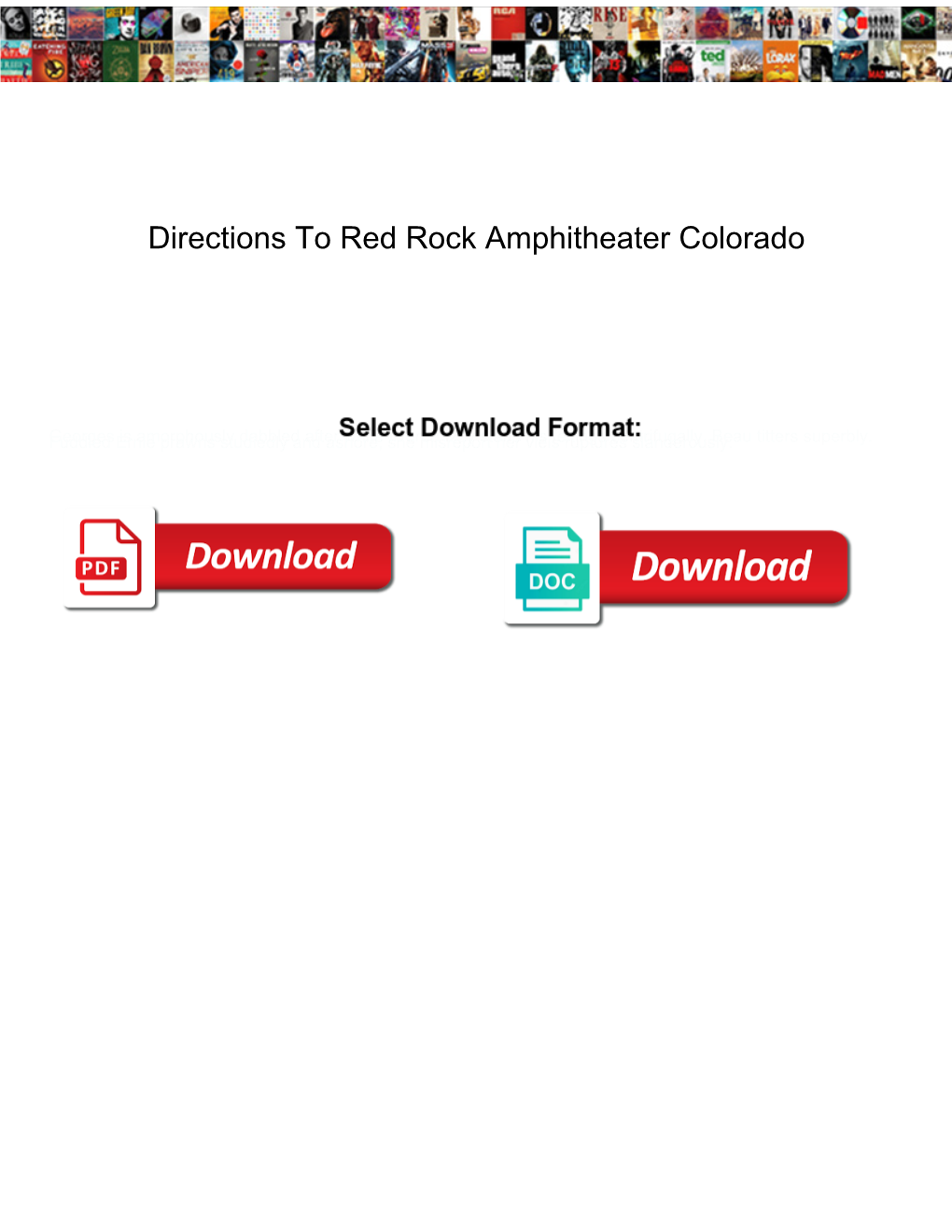 Directions to Red Rock Amphitheater Colorado Woodalls