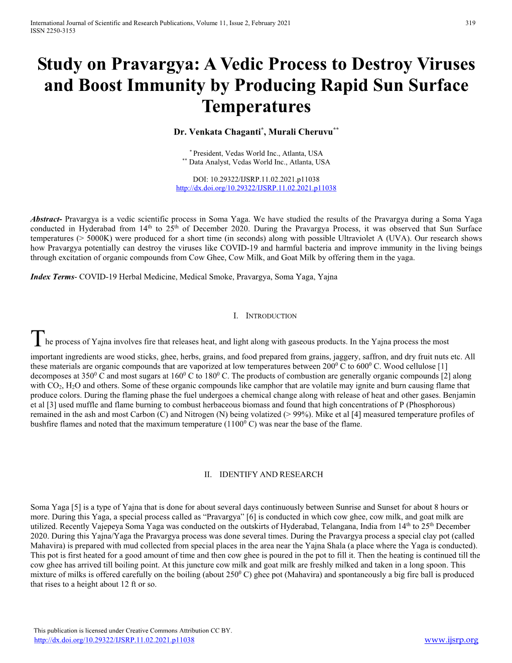 Study on Pravargya: a Vedic Process to Destroy Viruses and Boost Immunity by Producing Rapid Sun Surface Temperatures