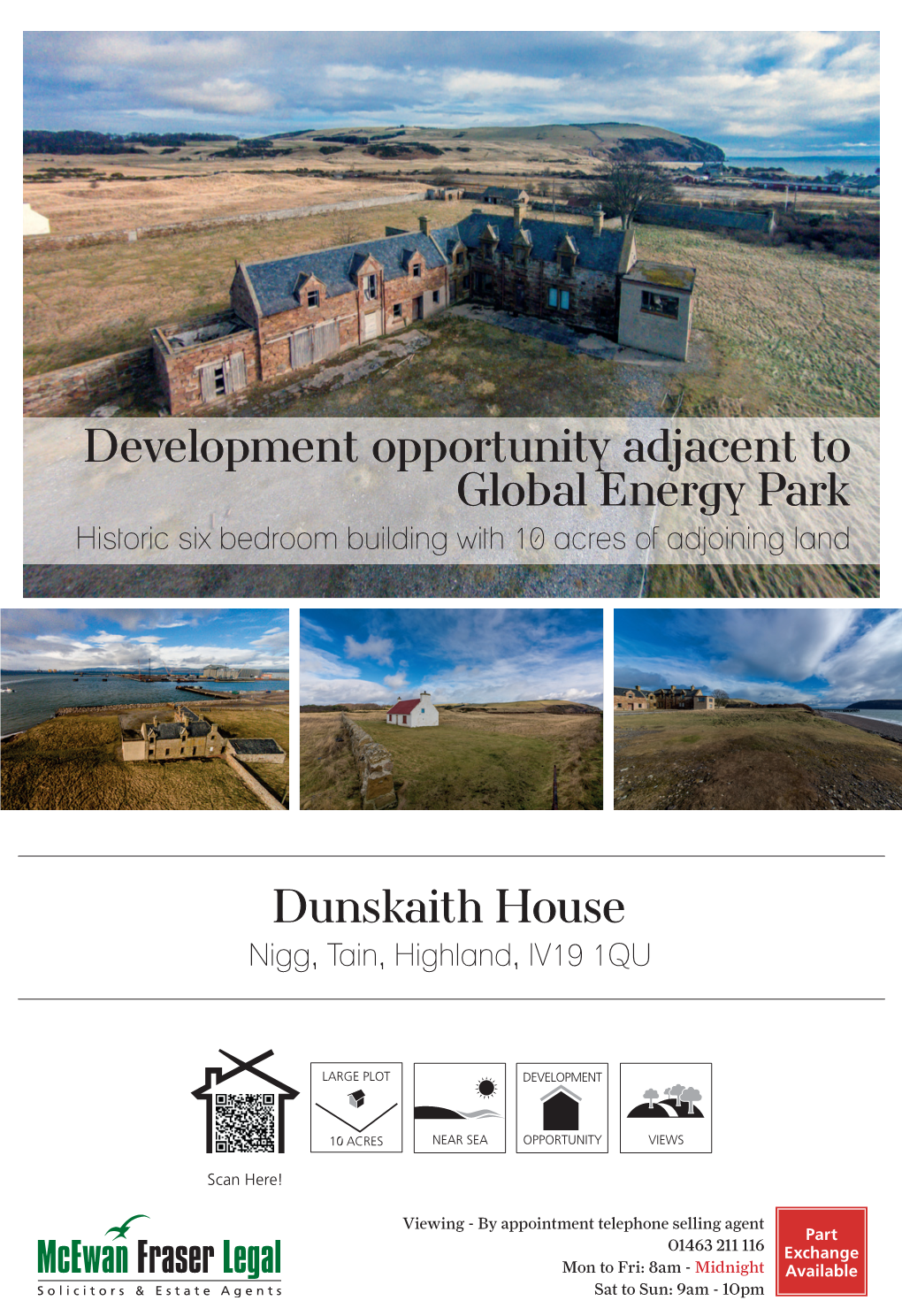 Dunskaith House Development Opportunity Adjacent to Global