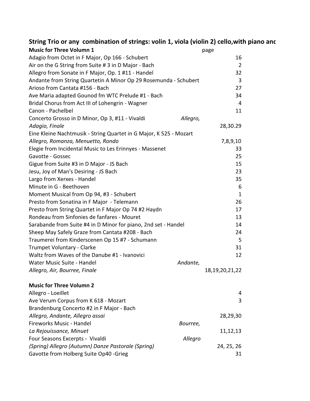 Trio Classical.Xlsx