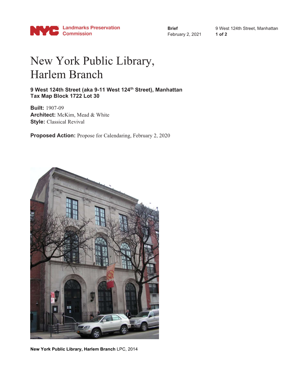 New York Public Library, Harlem Branch