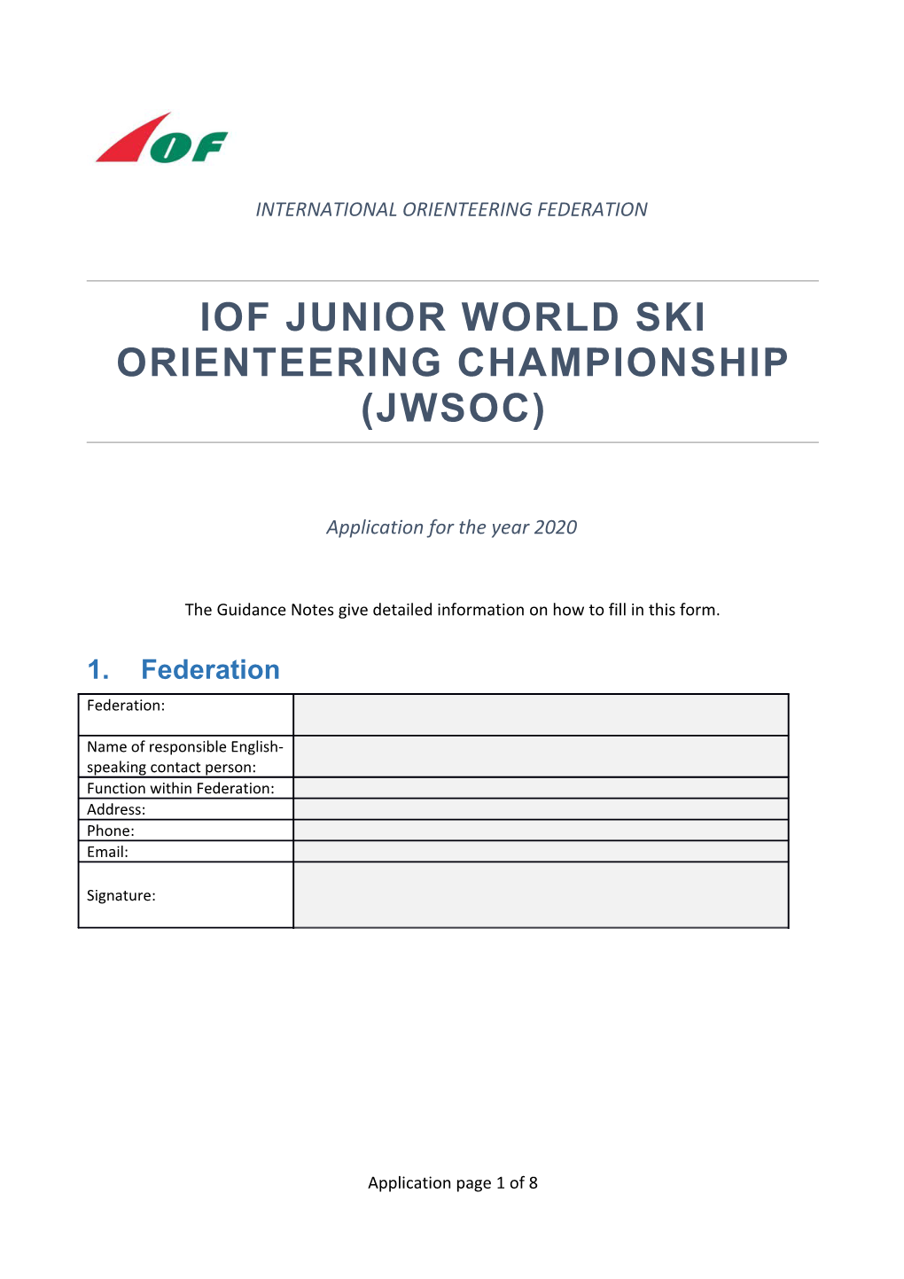 IOF Junior World Ski ORIENTEERING Championship (JWSOC)