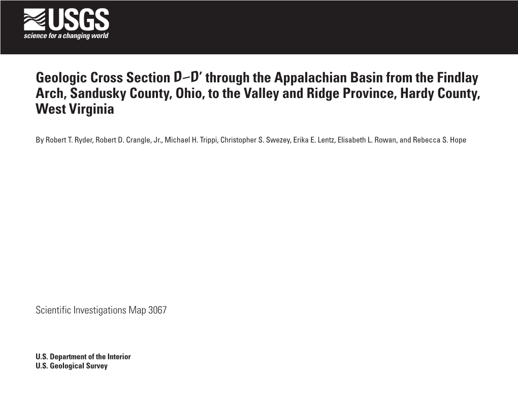 Geologic Cross Section D–D' Through the Appalachian Basin from The