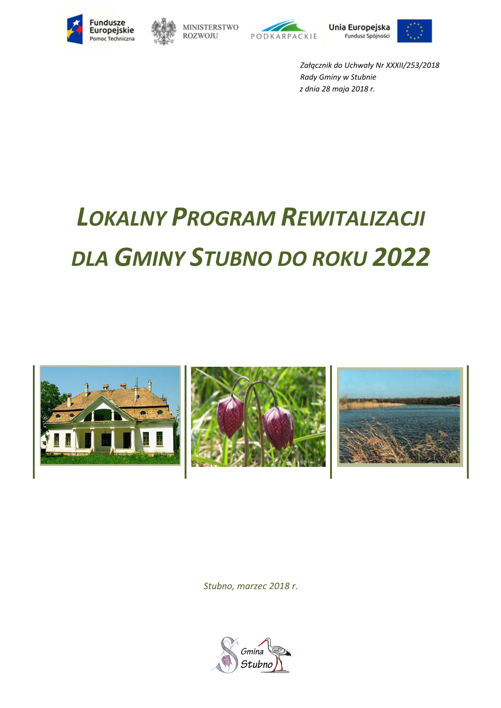 Lokalny Program Rewitalizacji Dla Gminy Stubno Do Roku 2022