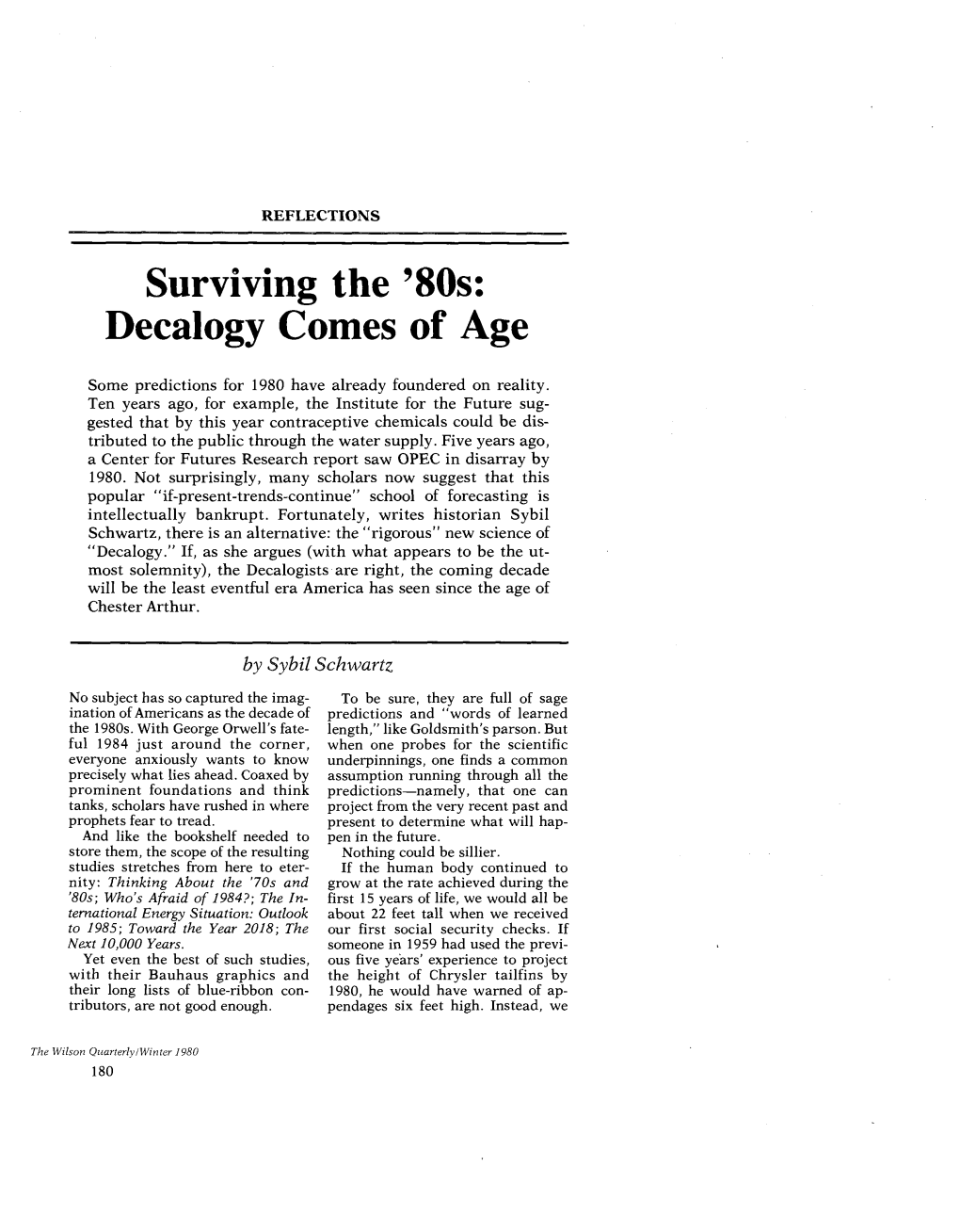 Surviving the '80S: Decalogy Comes of Age