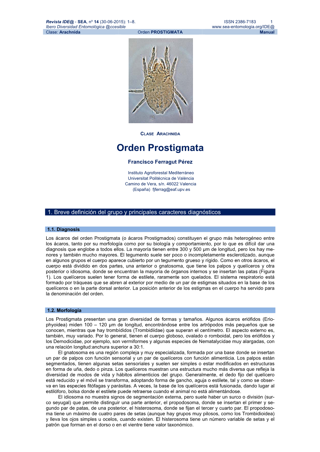 Orden PROSTIGMATA Manual