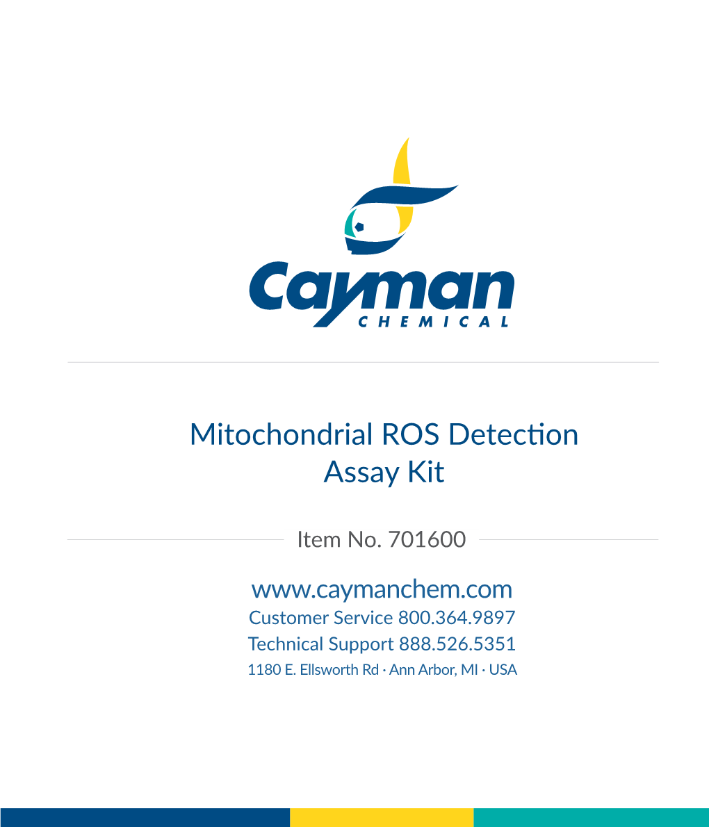 Mitochondrial ROS Detection Assay Kit