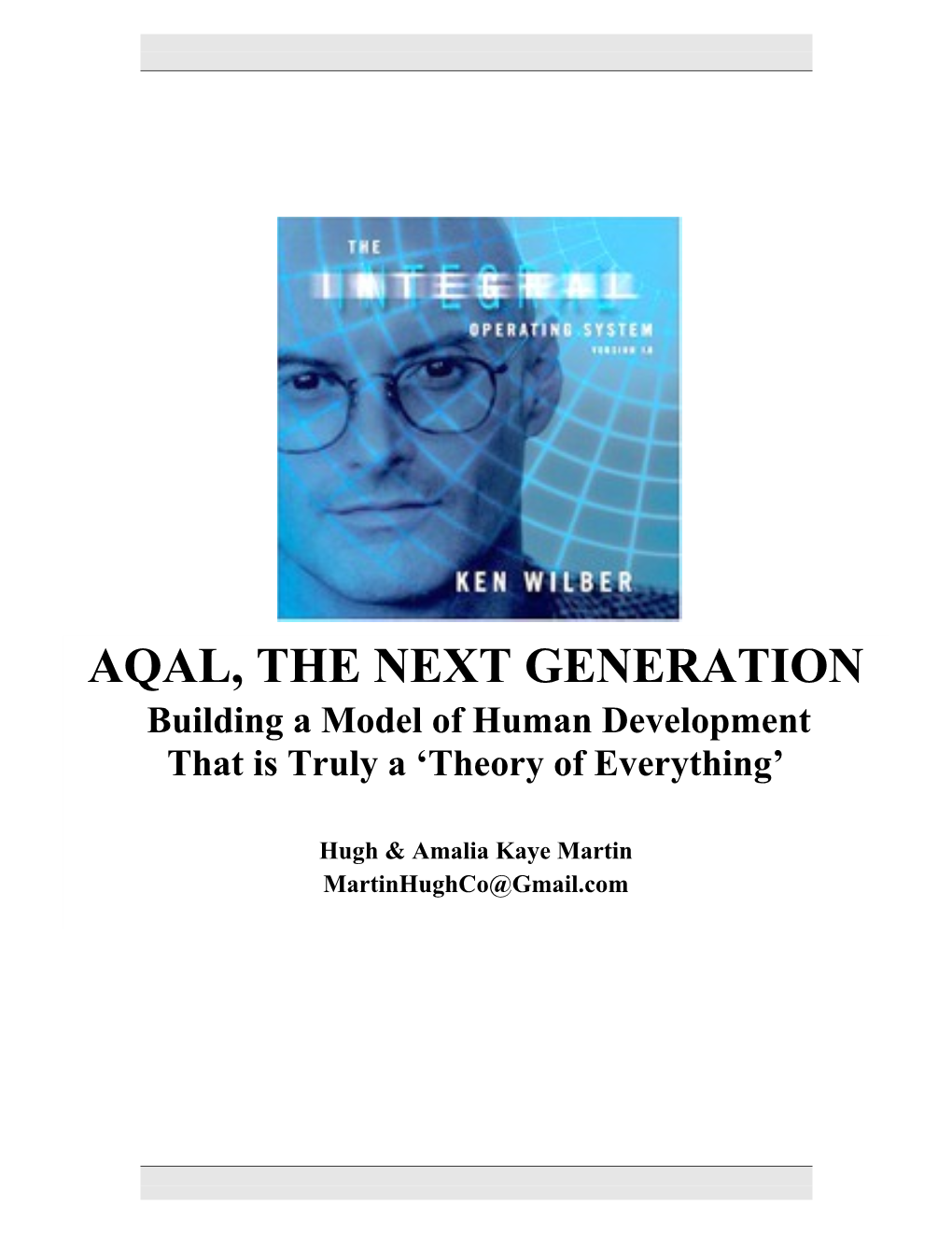 AQAL, the Next Generation? Full Text