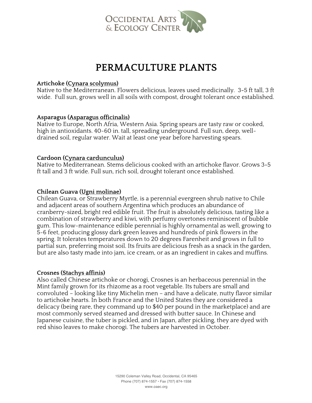 Permaculture Plants