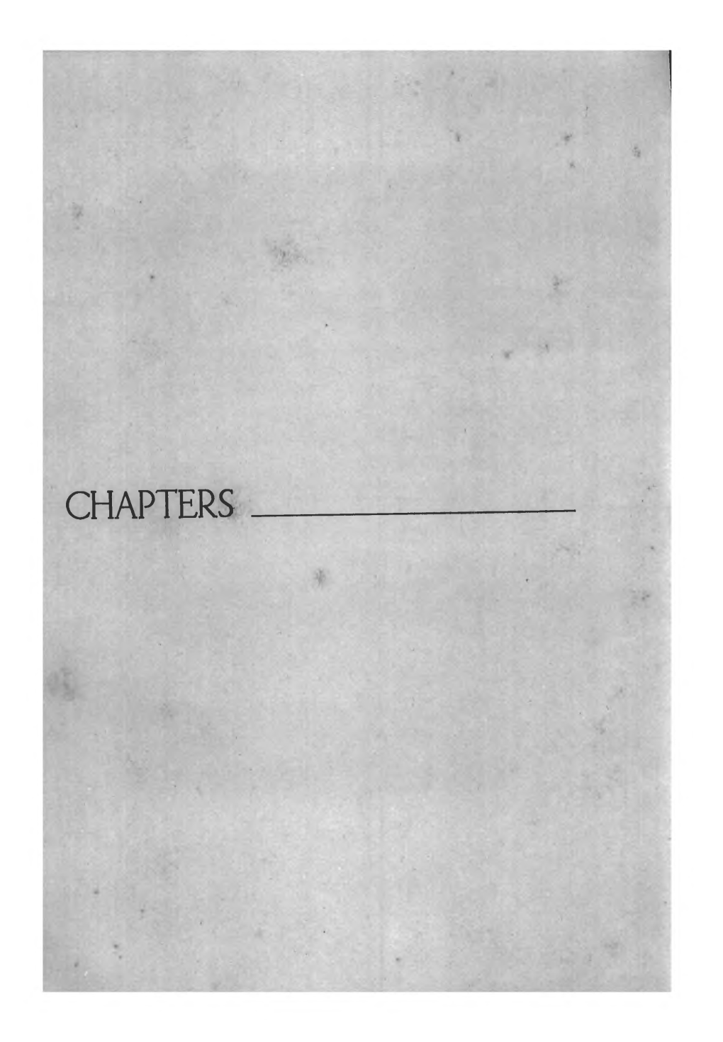 Chapters Chapter - I