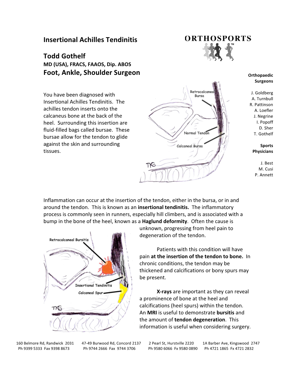 Achilles Insertional Tendinopathy