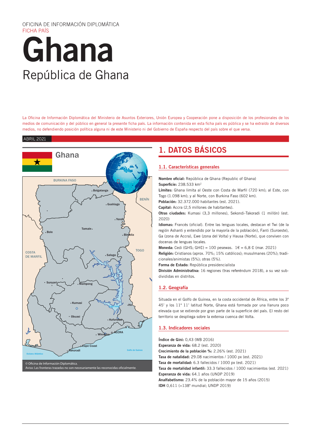 Ficha País De Ghana