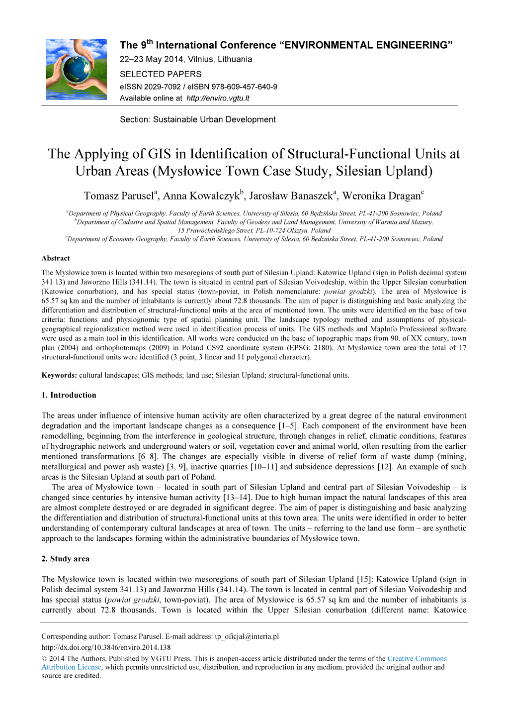 The Applying of GIS in Identification of Structural-Functional Units at Urban