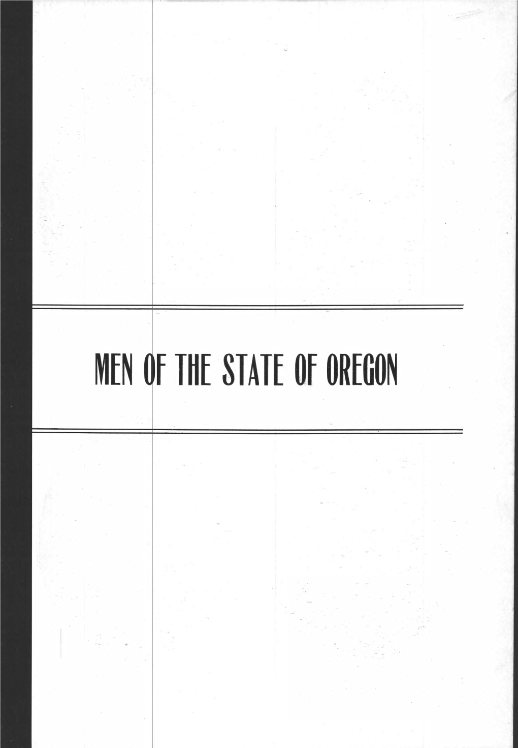 MEN 6 F the STATE of OREGON MEN of the STATE of OREGON