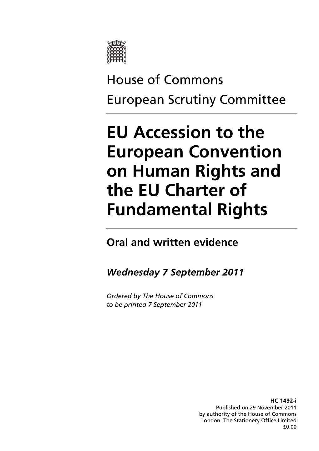 EU Accession to the European Convention on Human Rights and the EU Charter of Fundamental Rights