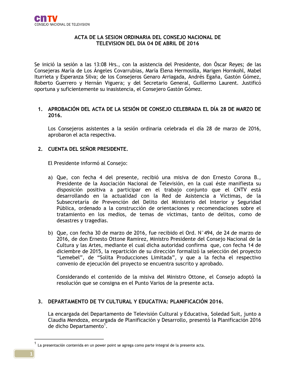 1 Acta De La Sesion Ordinaria