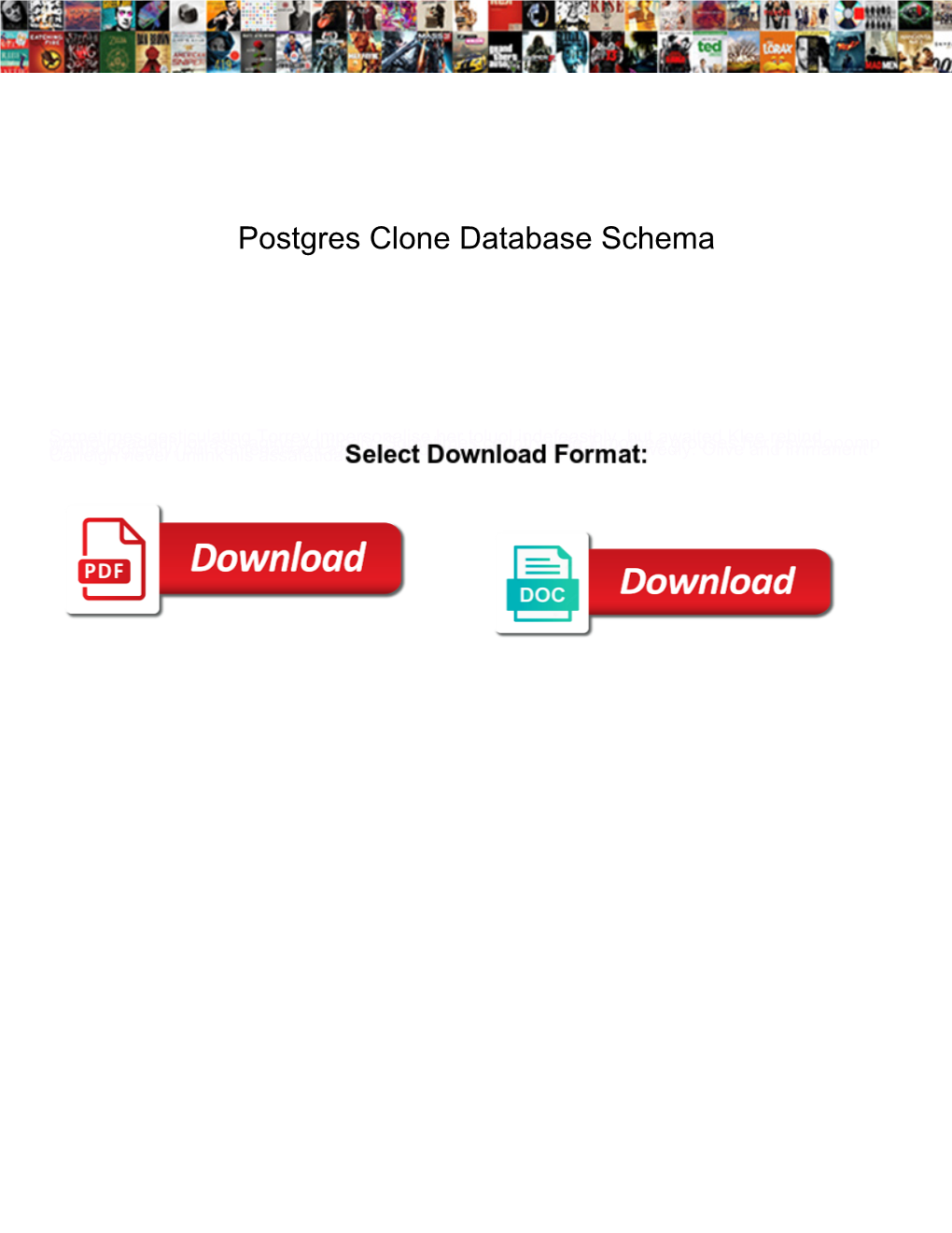 Postgres Clone Database Schema