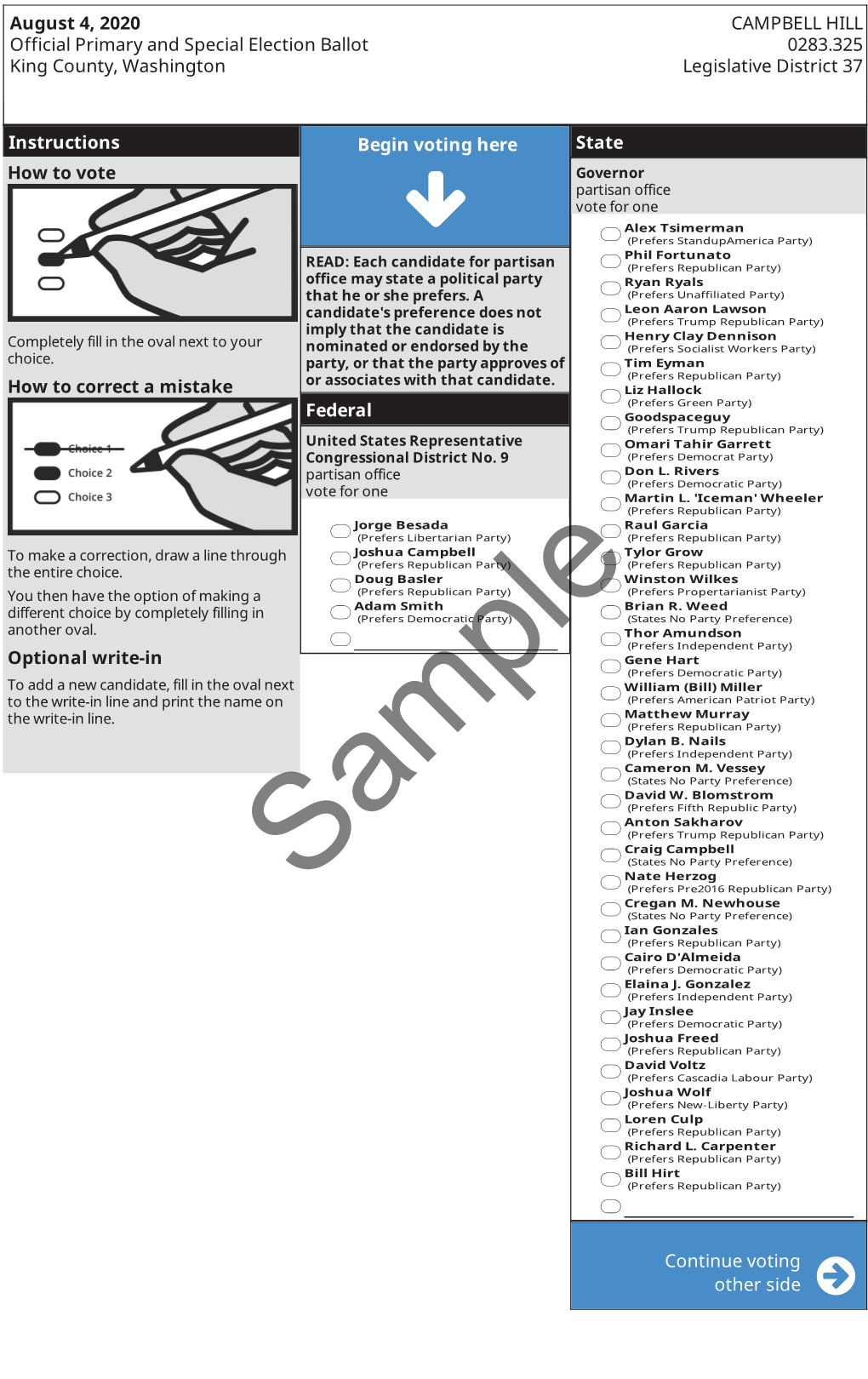 Sample Ballot