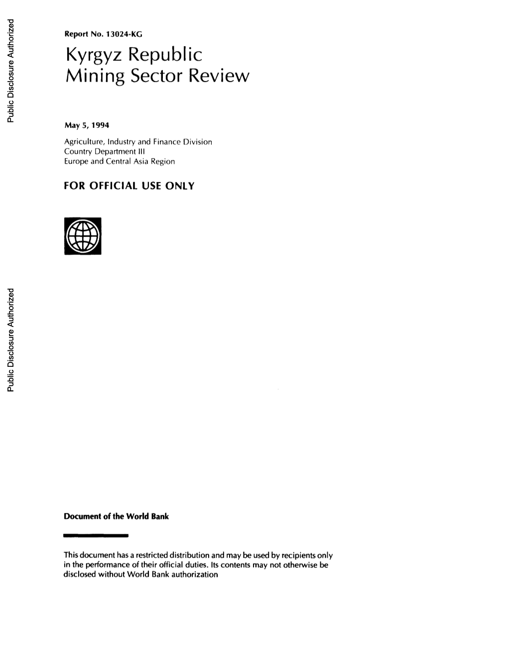 World Bank Document