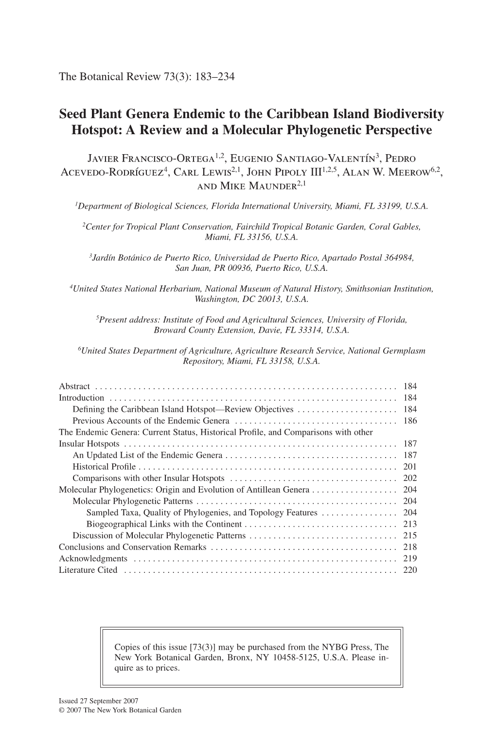 A Review and a Molecular Phylogenetic Perspective