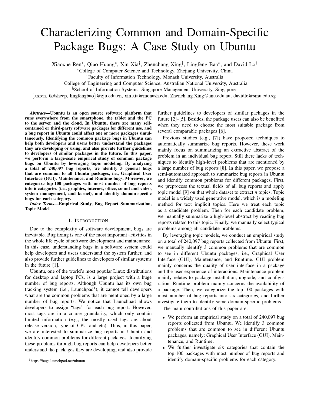 Characterizing Common and Domain-Specific Package Bugs