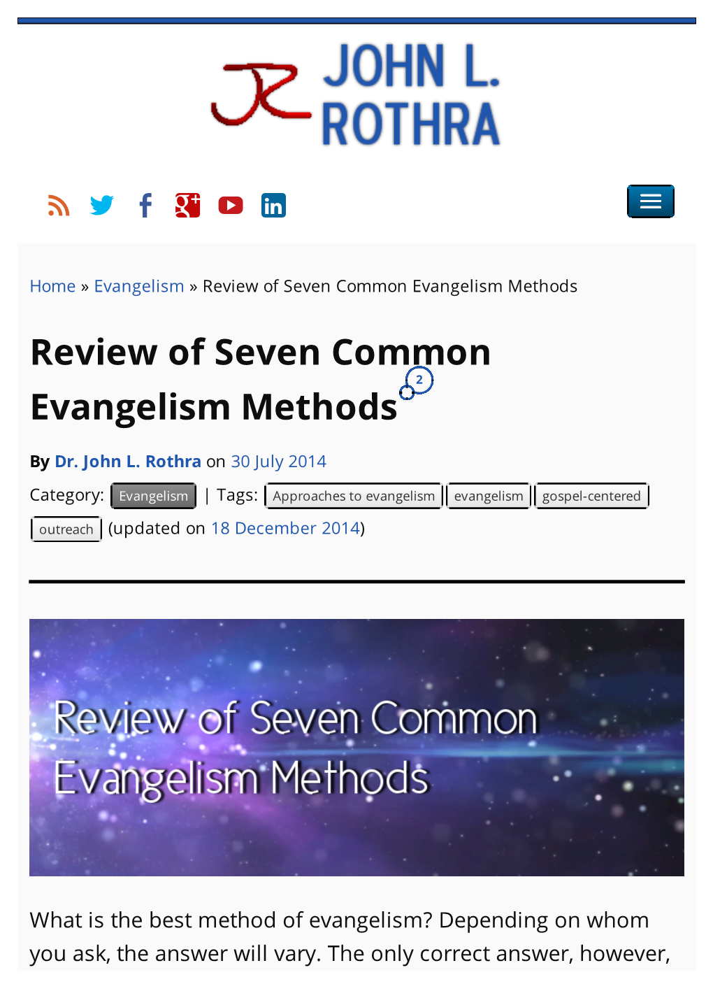 Review of Seven Common Evangelism Methods
