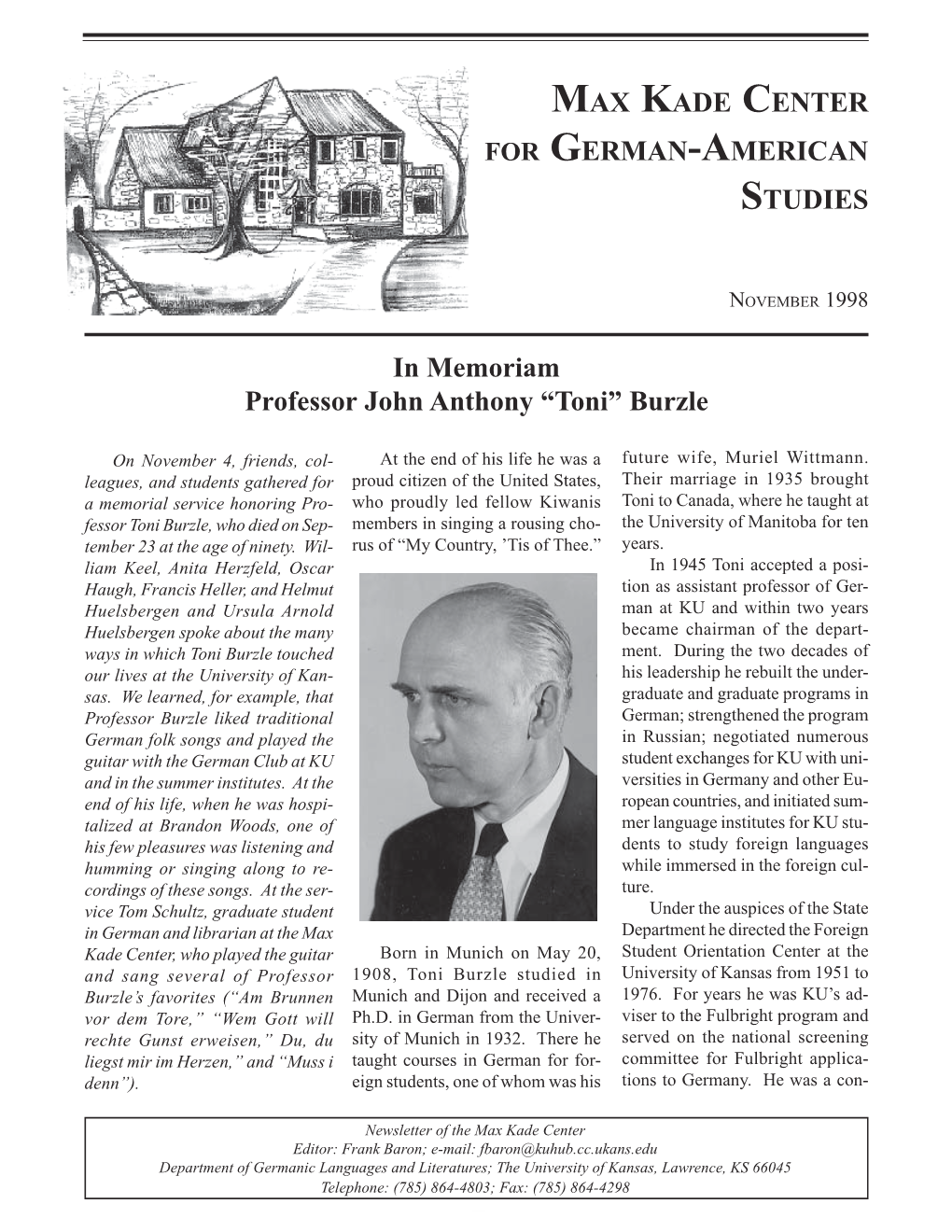 Newsletter 4--November 1998