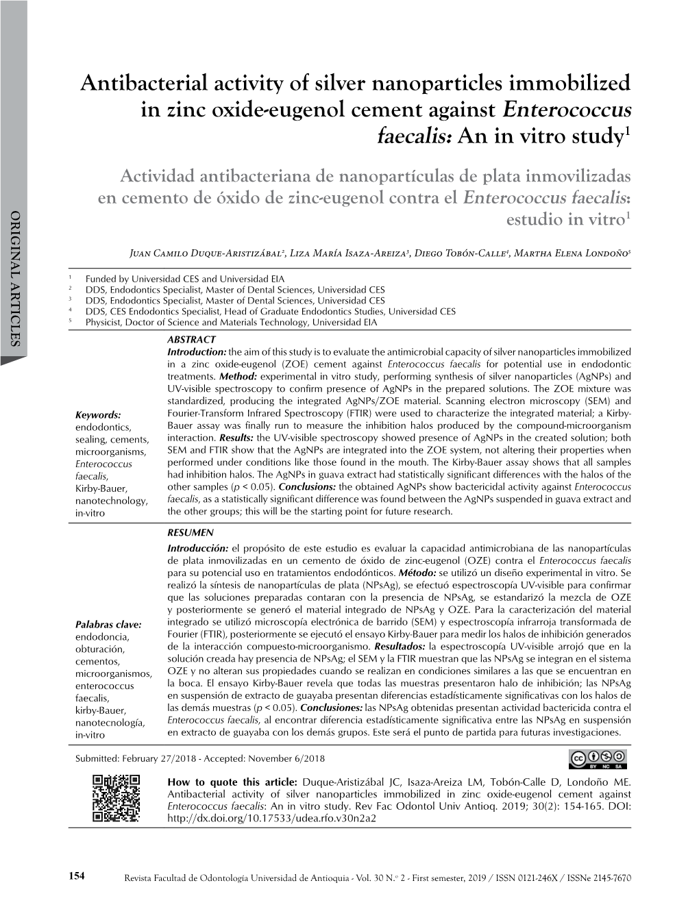 Antibacterial Activity of Silver Nanoparticles