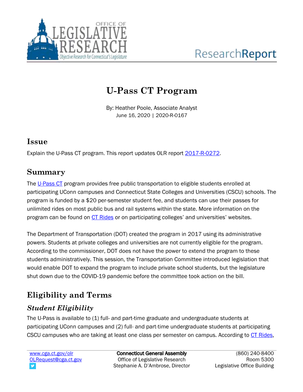 U-Pass CT Program