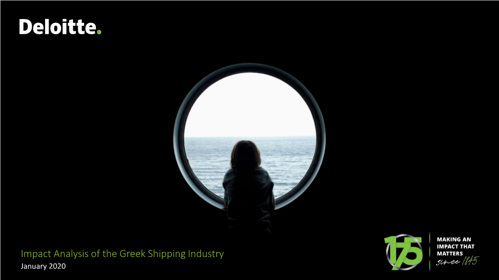 Impact Analysis of the Greek Shipping Industry January 2020 Limitations