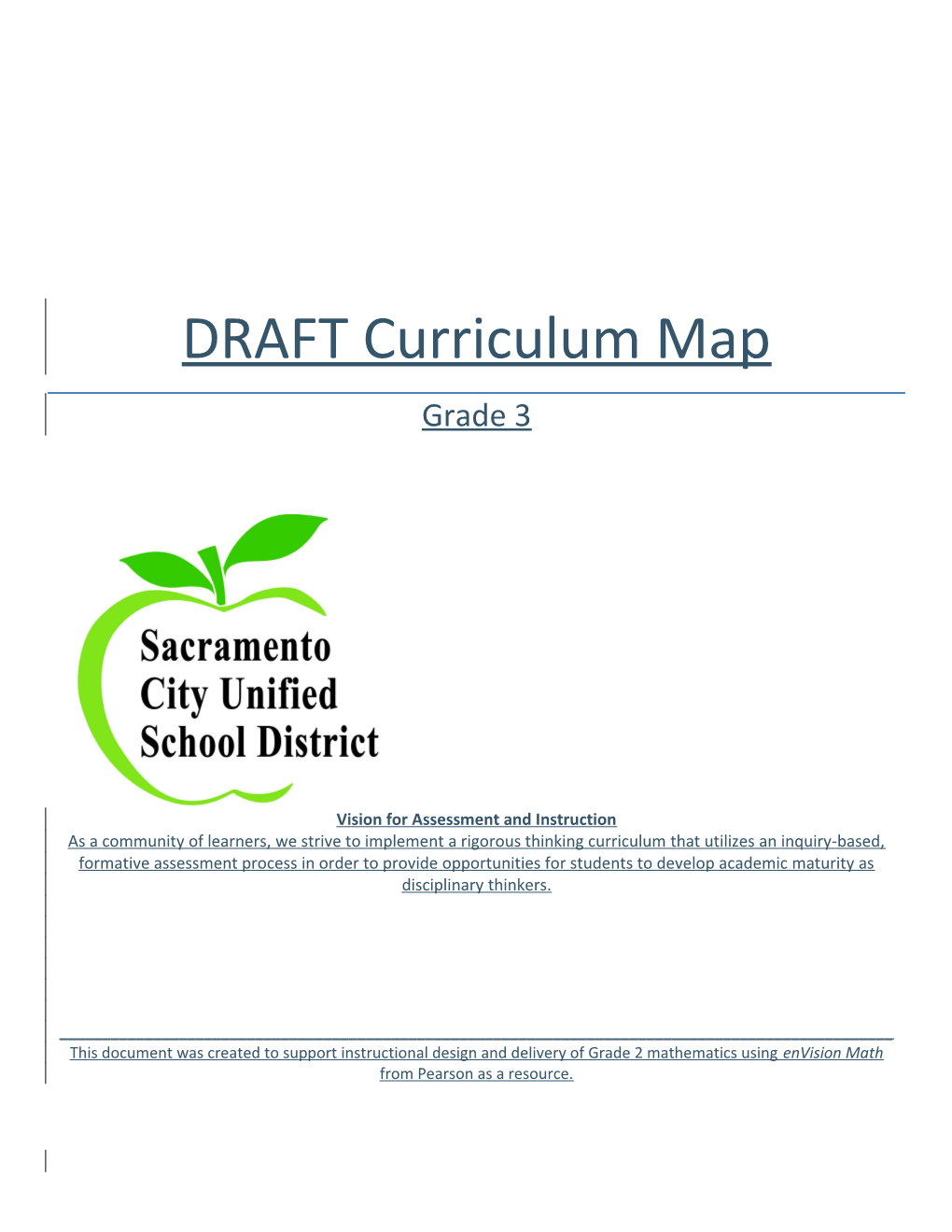 DRAFT Curriculum Map s1