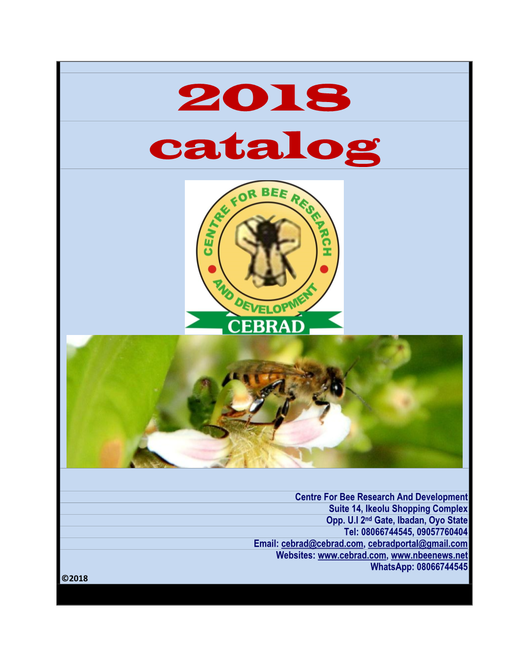 2018 Catalog