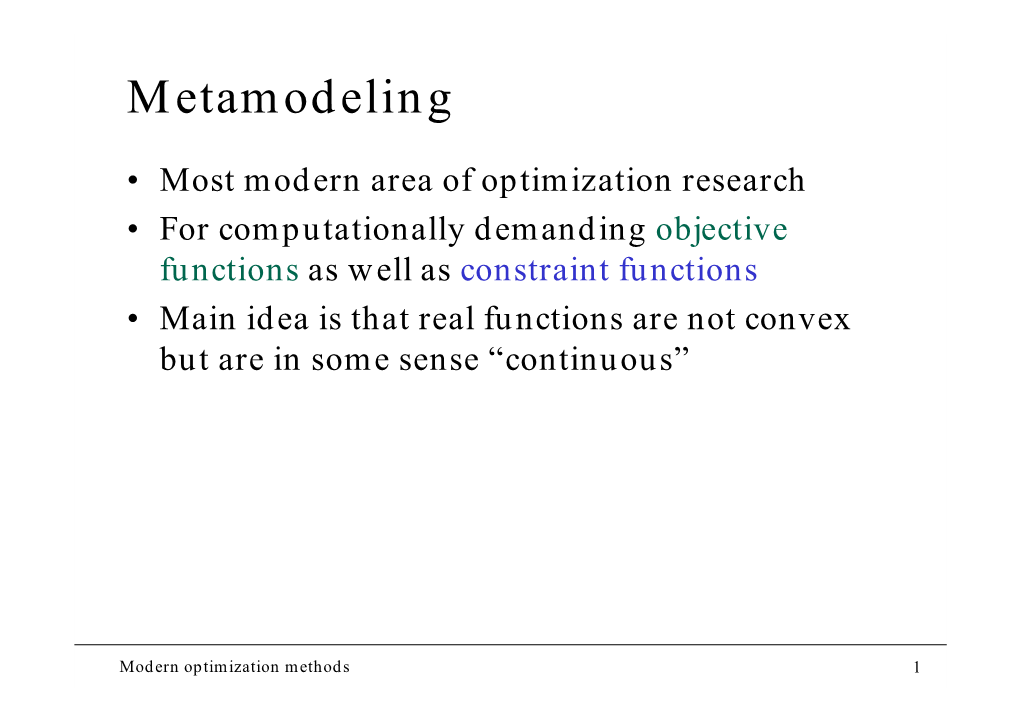 Metamodeling