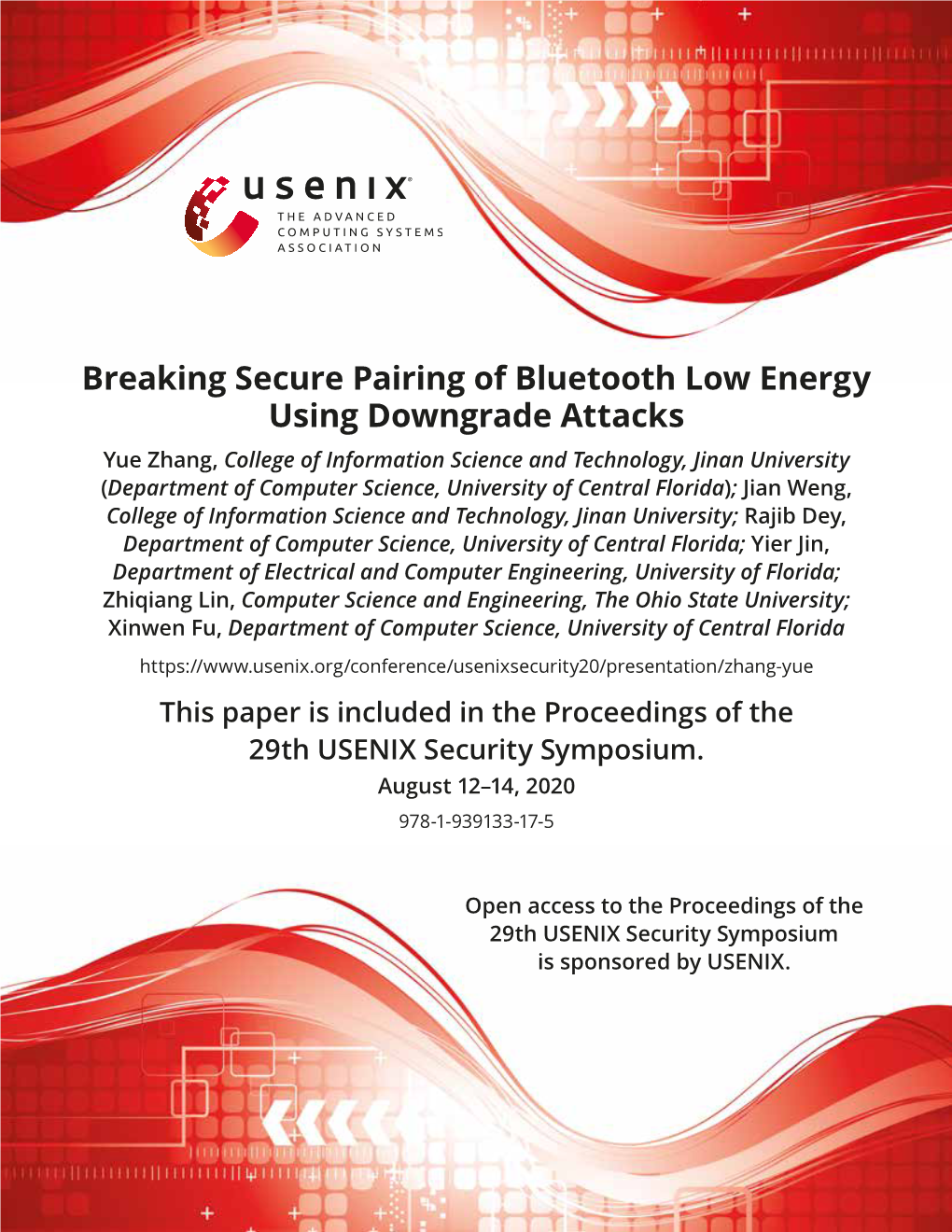 Breaking Secure Pairing of Bluetooth Low Energy Using Downgrade