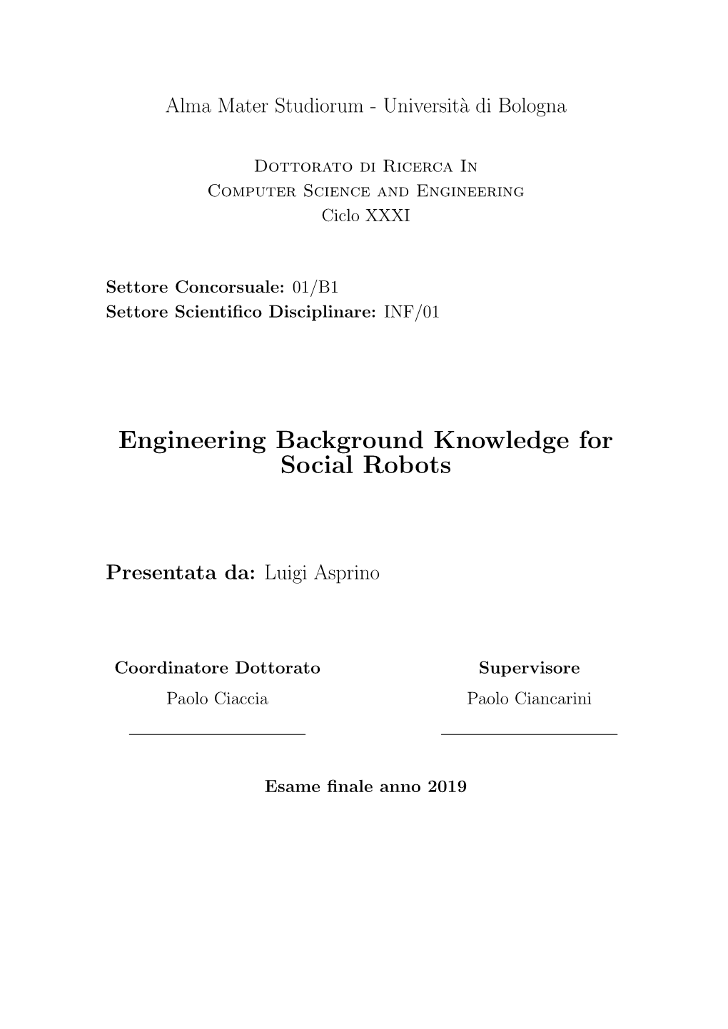 Engineering Background Knowledge for Social Robots