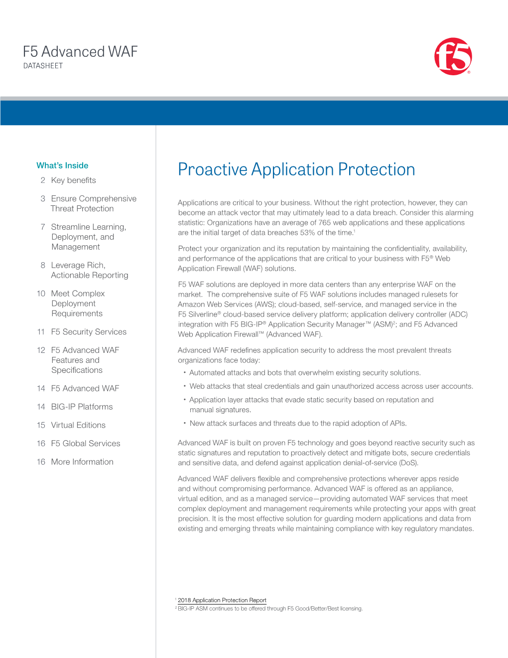 BIG-IP Application Security Manager | F5 Product Datasheet