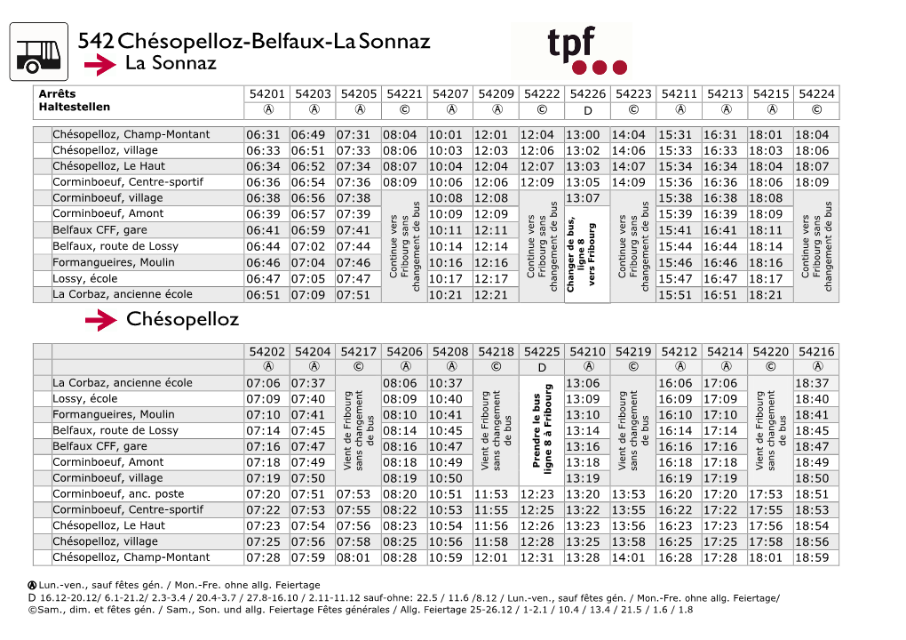 542 Chésopelloz-Belfaux-La Sonnaz