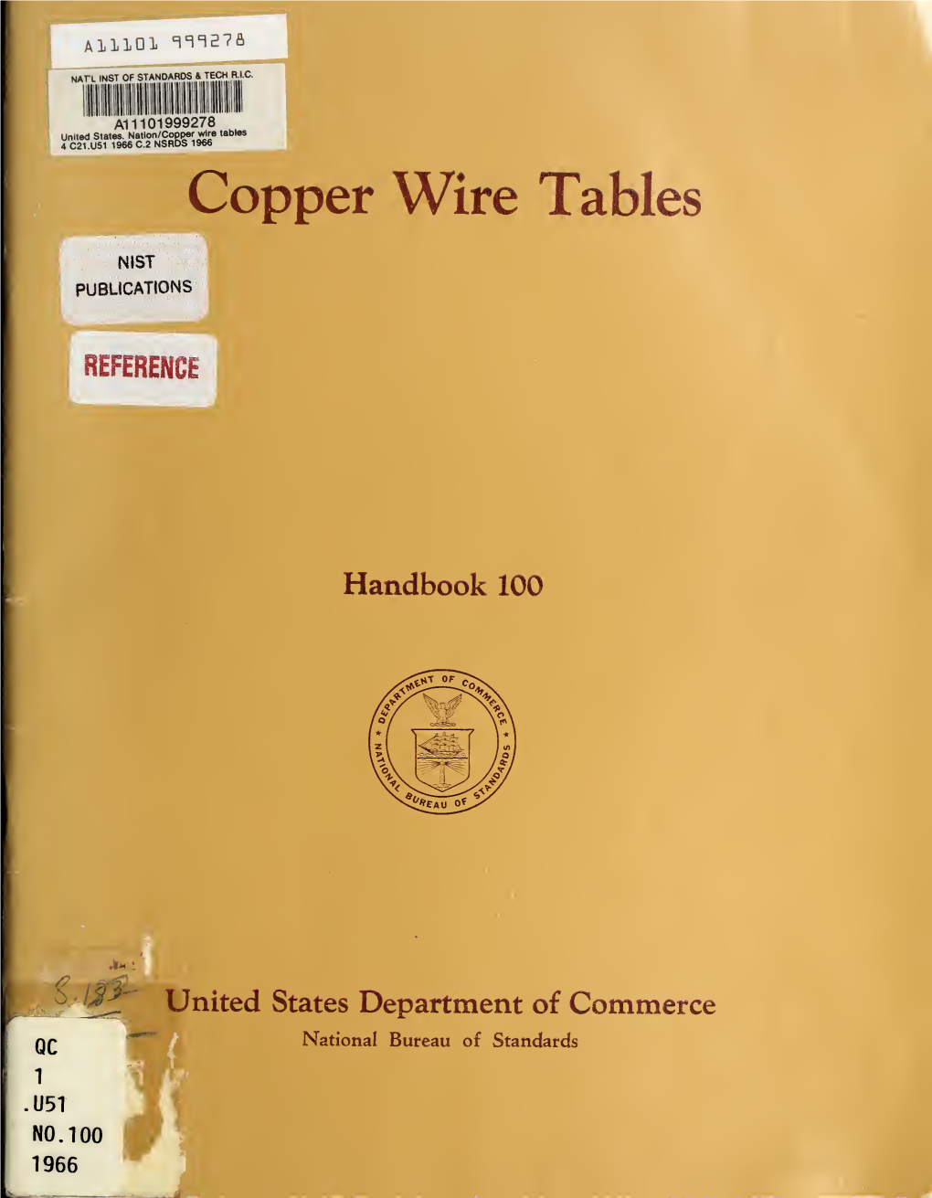 Copper Wire Tables