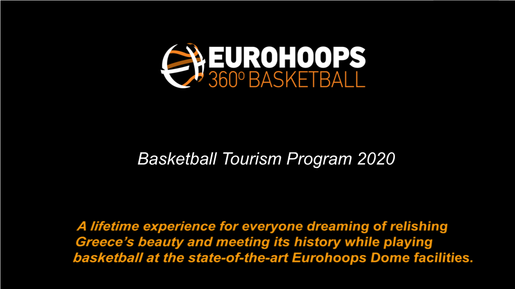 Basketball Tourism Program 2020