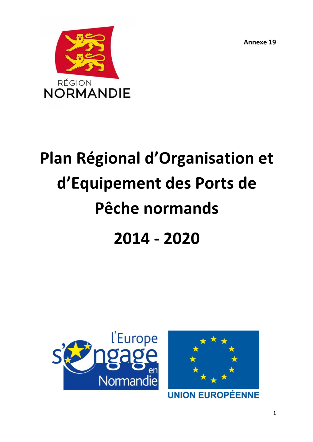 Plan Régional D'organisation Et Equipement Des Port De Pêche